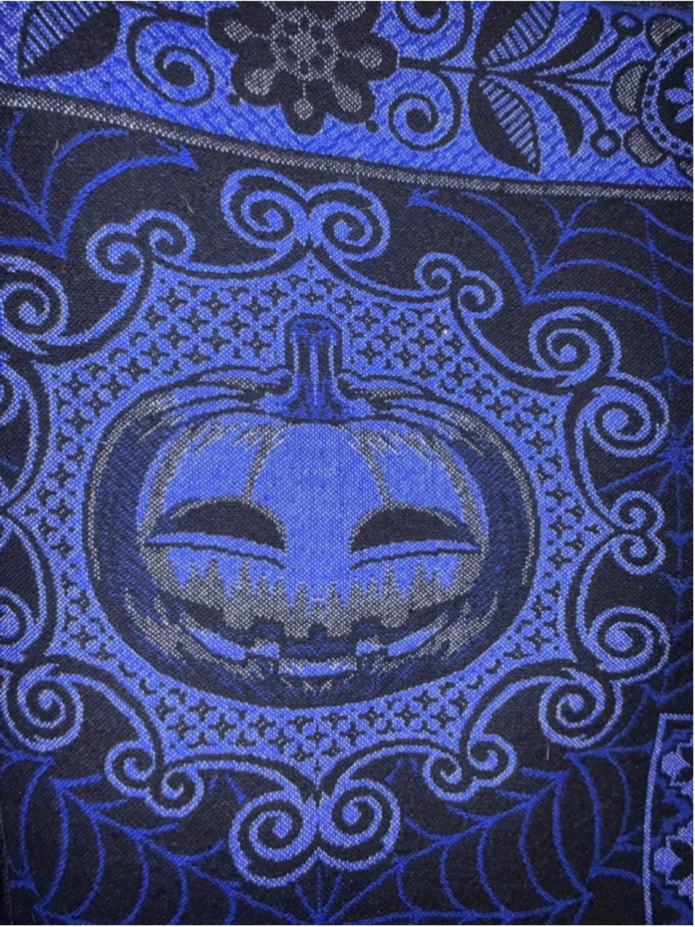 Mexican queen size Blanket & Throw, Blue & Black Nightmare Before Christmas